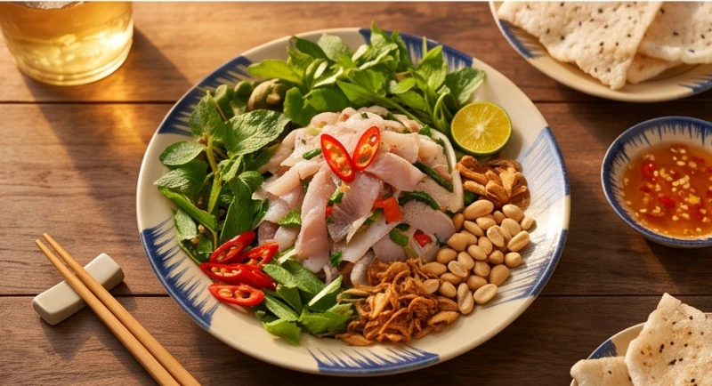 Mơ thấy ăn cơm với cá: Điềm báo cát hung và cách hóa giải 7 Đĩa gỏi cá tươi sống chuẩn bị ăn cùng các loại rau thơm cảnh báo vấn đề về hệ tiêu hóa