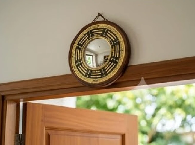 Hướng cửa chính hợp tuổi Ngọ: tra cứu Nam Nữ và cách hóa giải 11 Gương bát quái lồi treo cẩn thận trên vòm cửa chính để phân tán luồng uế khí