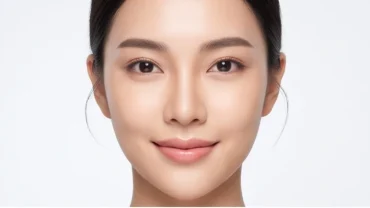 Khuôn mặt người phụ nữ châu Á với tỷ lệ hạ đình cân đối, viền hàm thon gọn và thanh thoát