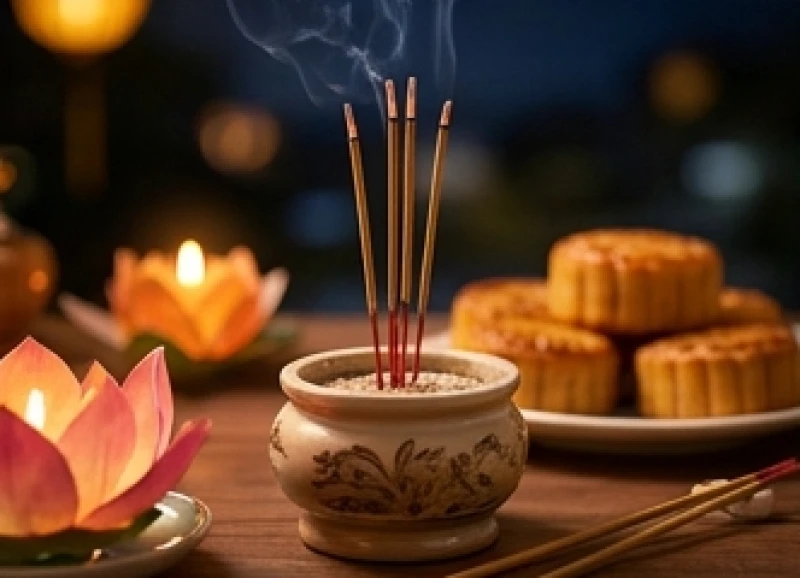 Đợi hương cháy quá hai phần ba để tạ lễ và bắt đầu nghi thức phá cỗ