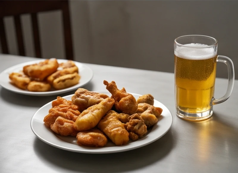 Các món ăn chiên xào ngập dầu và rượu bia tạo gánh nặng cực lớn cho chức năng giải độc của gan mật