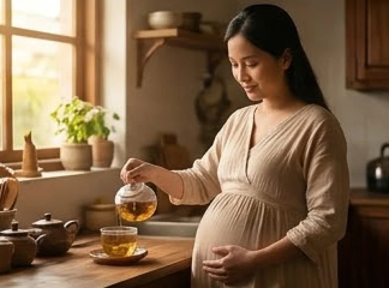 Sao Hạn Tuổi Thìn Năm 2026: Chi Tiết Mâm Cúng Và Văn Khấn 6 Phụ nữ mang thai đang cẩn thận pha trà thảo mộc tẩm bổ sức khỏe trong năm hạn Diêm Vương