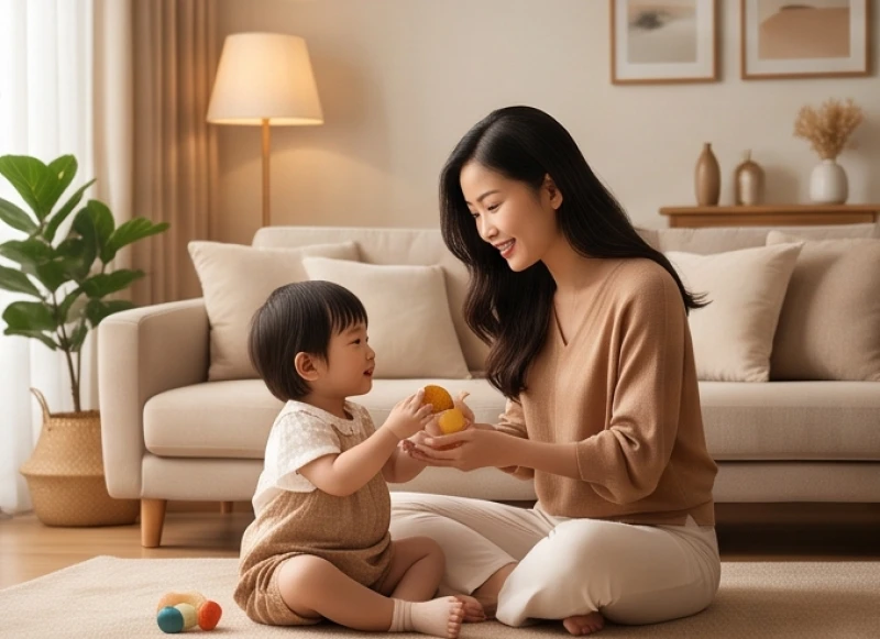 Tử vi trọn đời tuổi Giáp Tuất 1994 nữ mạng: Lộ trình & đại kỵ 5 Người mẹ trẻ cùng con cái vui chơi trong phòng khách ấm cúng của gia đình