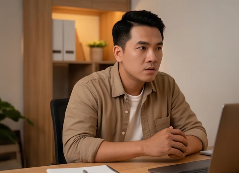 Gương mặt lo lắng nhẹ khi hắt hơi ba cái liên tiếp báo hiệu điềm xui rủi theo dân gian