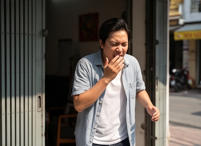 Cơn hắt hơi phản xạ khi bước từ trong bóng râm ra môi trường có ánh nắng mặt trời gắt