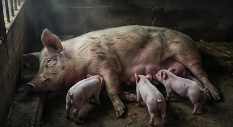 Hình ảnh lợn mẹ nằm bệt mệt mỏi khi cho bú là dấu hiệu cảnh báo cơ thể bạn đang suy nhược vì gánh vác quá nhiều