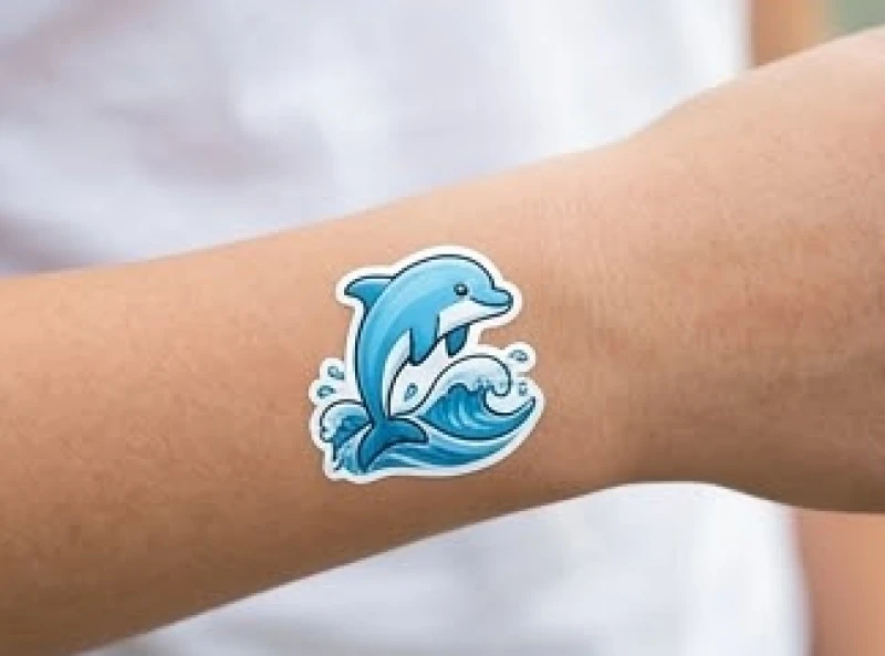 Hình xăm hợp tuổi Thìn: phân định ngũ hành và vị trí xăm 9 Mẫu xăm dán tạm thời họa tiết chú cá heo lướt sóng màu xanh dương trong trẻo
