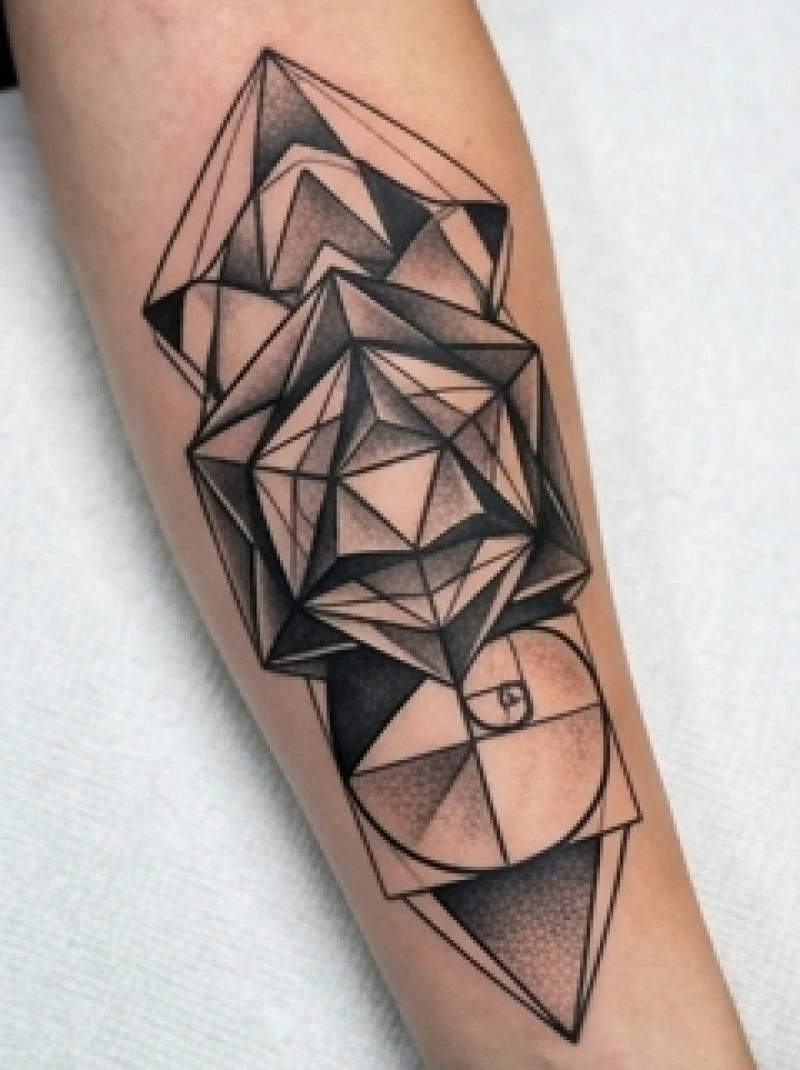 Hình khối geometric đa diện và đường xoắn ốc cách điệu mang lại nét hiện đại và vững chãi cho tuổi Mão