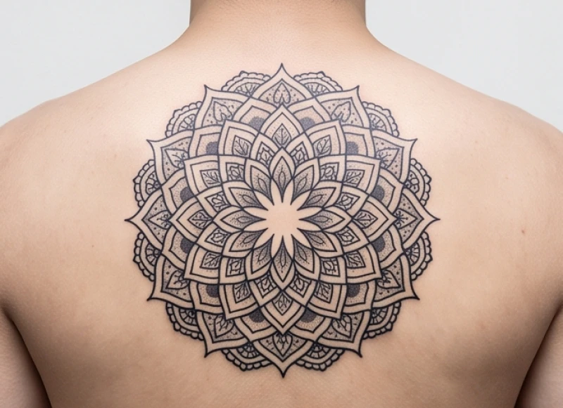 Cấu trúc hoa văn Mandala tỏa ra từ tâm điểm giúp người tuổi Dần thu hút vượng khí