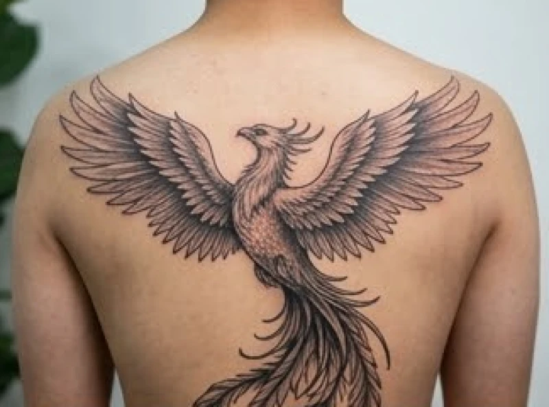 Hình xăm hợp tuổi Dậu: ma trận ngũ hành và nam nữ 1 Mẫu xăm phượng hoàng vươn cánh vĩ đại tượng trưng cho quyền lực tái sinh