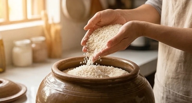 Mơ thấy lúa gạo: Giải mã điềm báo, số tài lộc & cách hóa giải 6 Hành động đổ gạo mới vào hũ giúp kích hoạt năng lượng phong thủy tích cực trong nhà