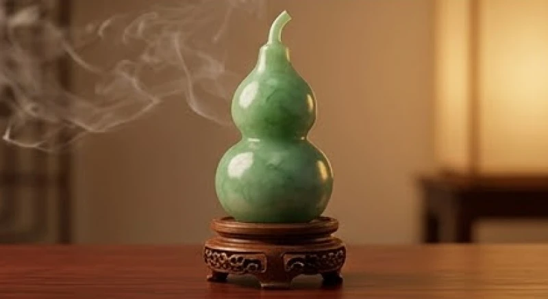 Vật phẩm phong thủy hồ lô bằng ngọc bích dùng để thu hút vượng khí và hóa giải vận hạn