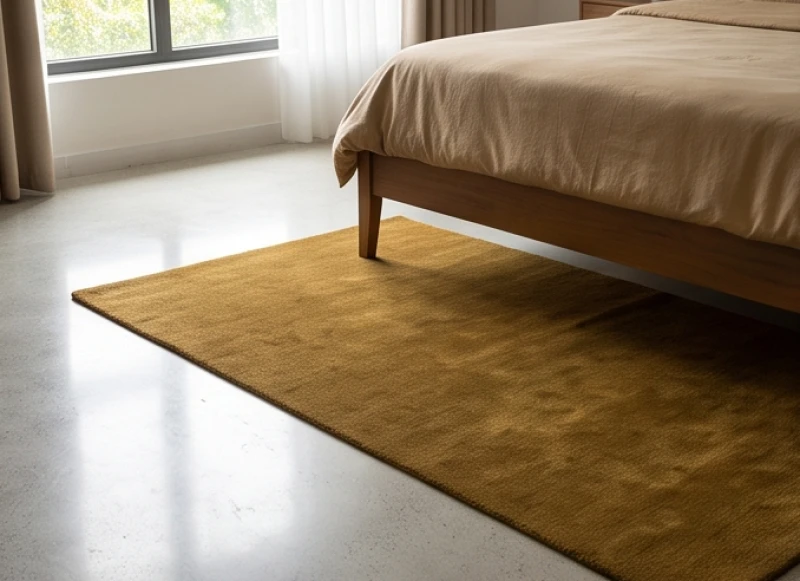 Hướng giường ngủ hợp tuổi Thân: Chi tiết Nam Nữ & Mẹo hóa giải 2 Sử dụng thảm sàn trải dưới chân giường ngủ để dung hòa phong thủy cho vợ chồng khắc mệnh.