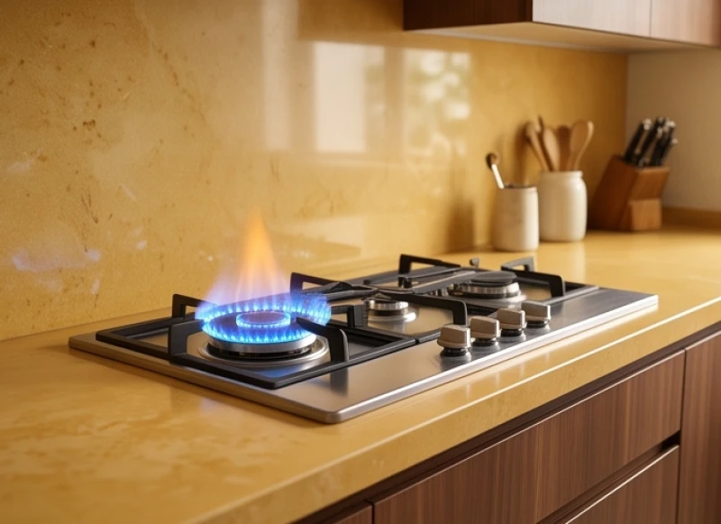Thiết kế bếp tọa hung hướng cát giúp hóa giải luồng tà khí từ hướng nhà Ngũ Quỷ cho gia chủ sinh năm 1961
