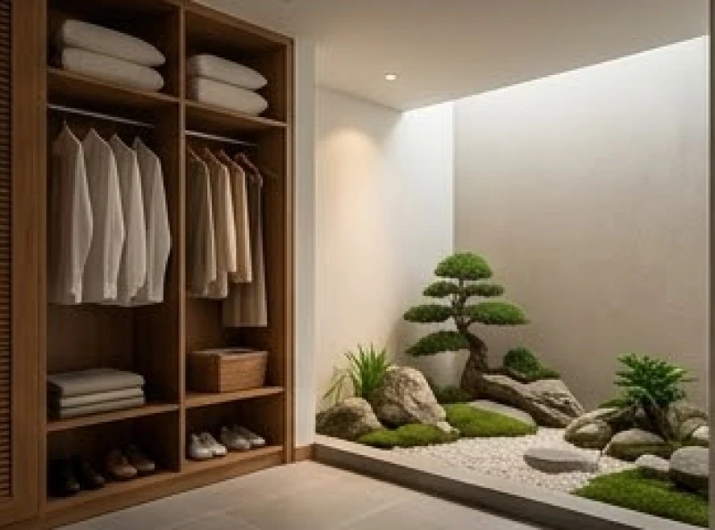 Bố trí không gian lưu trữ và tiểu cảnh để che chắn hướng xấu trong nhà