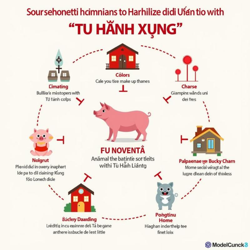 Hình ảnh minh họa cách hóa giải tứ hành xung tuổi Hợi