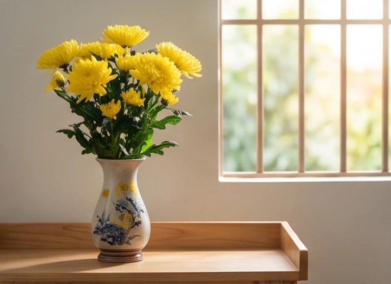 Lẵng hoa tươi thành kính dâng lên ban thờ để tạ ơn phước lành từ các vị thần linh