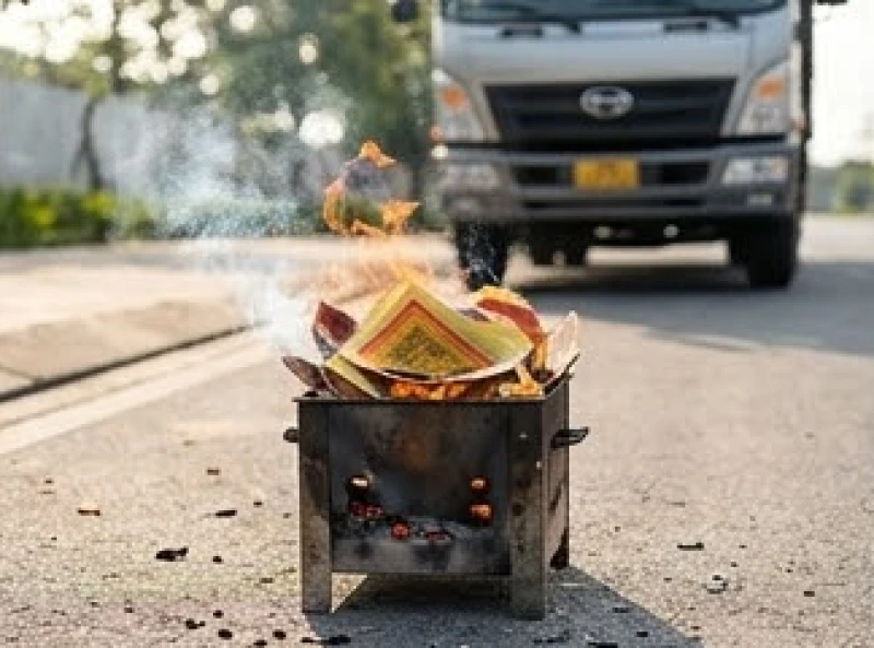 Hóa giấy tiền vàng bạc an toàn sau khi cúng xong để gửi gắm lòng thành đến các bề trên