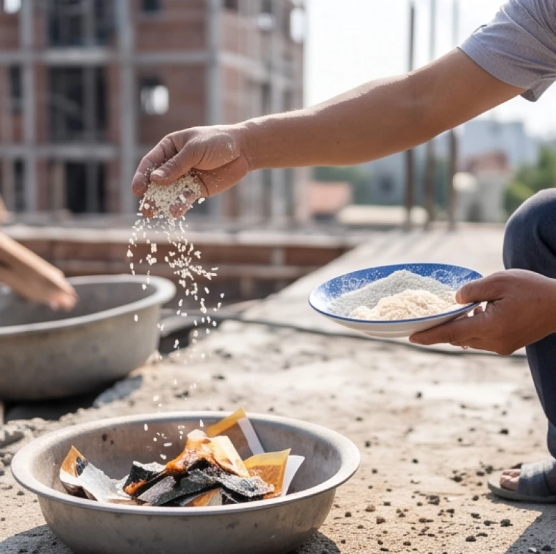 Người chủ trì rắc đều đĩa muối và gạo ra tứ phía xung quanh mâm cúng sau khi đã hóa xong tiền vàng