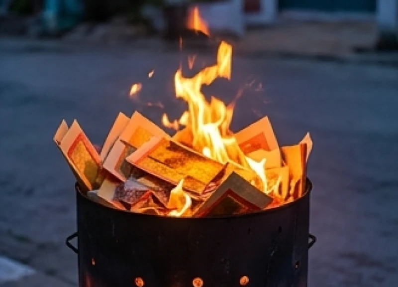 Văn khấn gia tiên Tết Trung Thu chuẩn và cách bày mâm lễ 9 Hóa vàng mã và tạ lễ ngoài trời sau khi hương trên bàn thờ đã cháy được hai phần ba