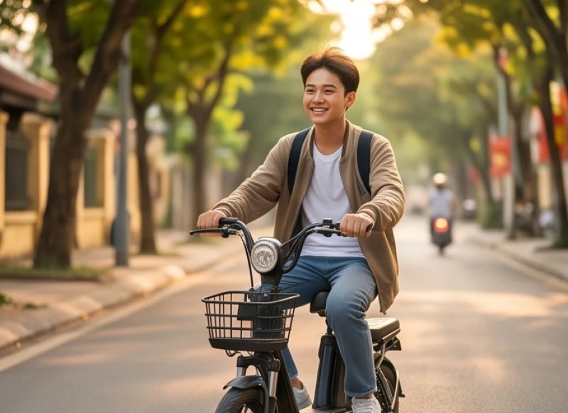 Tử vi tuổi Canh Dần 2010 năm 2027: cách dâng sao và vận ôn thi 5 Học sinh tự tin đạp xe đến trường trong buổi sáng mùa xuân trong lành
