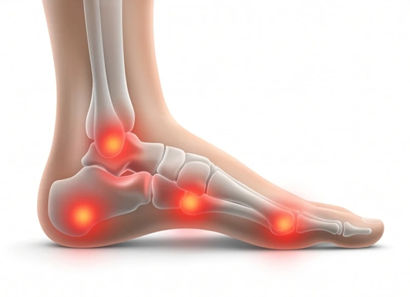 Cấu trúc xương bàn chân vòm cao chịu áp lực trọng lượng lớn tại gót và mũi chân