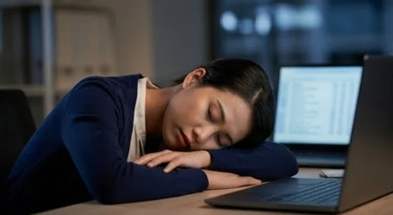 Mơ thấy chuyển chỗ làm: Điềm báo, tâm lý & lời khuyên 6 Nữ nhân viên gục đầu xuống bàn làm việc vì mệt mỏi sau nhiều giờ tăng ca