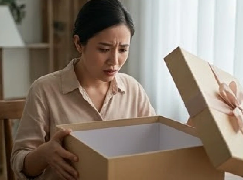 Giải mã giấc mơ thấy tặng quà cho người khác: Điềm báo và số may mắn 9 Vẻ mặt hoang mang khi mở nắp hộp quà nhưng phát hiện bên trong hoàn toàn trống rỗng không có gì