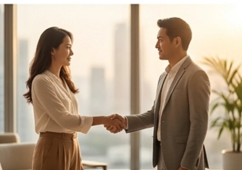Cái bắt tay đầy thiện chí mở ra cơ hội kinh doanh thuận lợi giữa các đối tác hợp mệnh