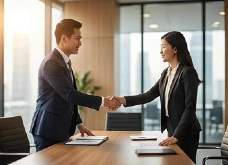 Tử Vi Tuổi Sửu Trọn Đời: Phân Tích Nam Nữ Mạng & 5 Nạp Âm 11 Hai doanh nhân bắt tay nhau trong không gian sang trọng thể hiện sự hợp tác vô cùng ăn ý