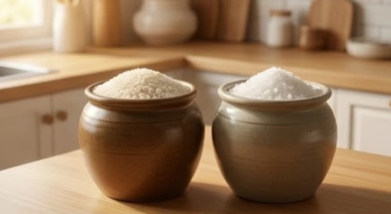 Mơ thấy người lạ chết trong nhà mình: Điềm báo & số may mắn 5 Hai hũ gạo và muối đầy ắp được đặt cẩn thận trong gian bếp mang lại cảm giác ấm no và sung túc