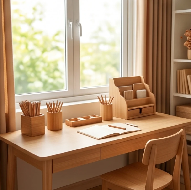 Bàn học cho bé gái tuổi Đinh Dậu được bố trí quay về hướng Tây Nam đón sinh khí