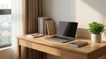 Bàn học ngăn nắp được bố trí đúng hướng phong thủy giúp người tuổi Dậu tăng cường sự tập trung và sáng tạo