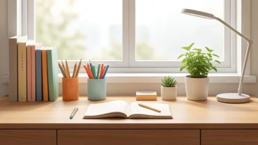 Bố trí hướng bàn học hợp tuổi ngọ với không gian thoáng đãng đón ánh sáng tự nhiên