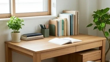 Một góc học tập bài trí chuẩn phong thủy đón sinh khí nhờ áp dụng đúng hướng bàn học hợp tuổi tý