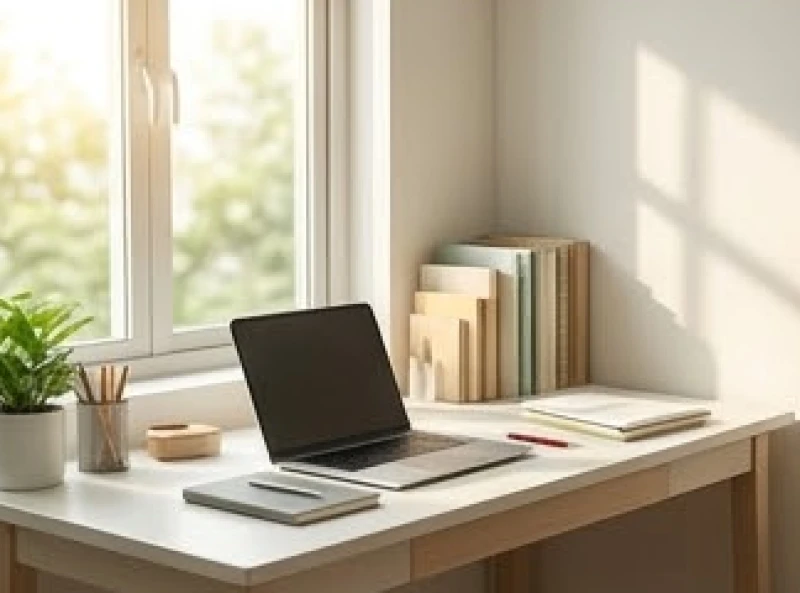 Bàn học đặt cạnh cửa sổ đón nắng sớm phù hợp phong thủy cho nữ sinh Cung Ly