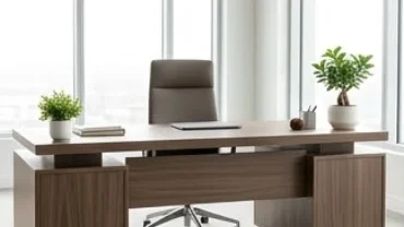 Bố trí hướng bàn làm việc hợp tuổi Thìn với không gian văn phòng gọn gàng và đón ánh sáng tự nhiên