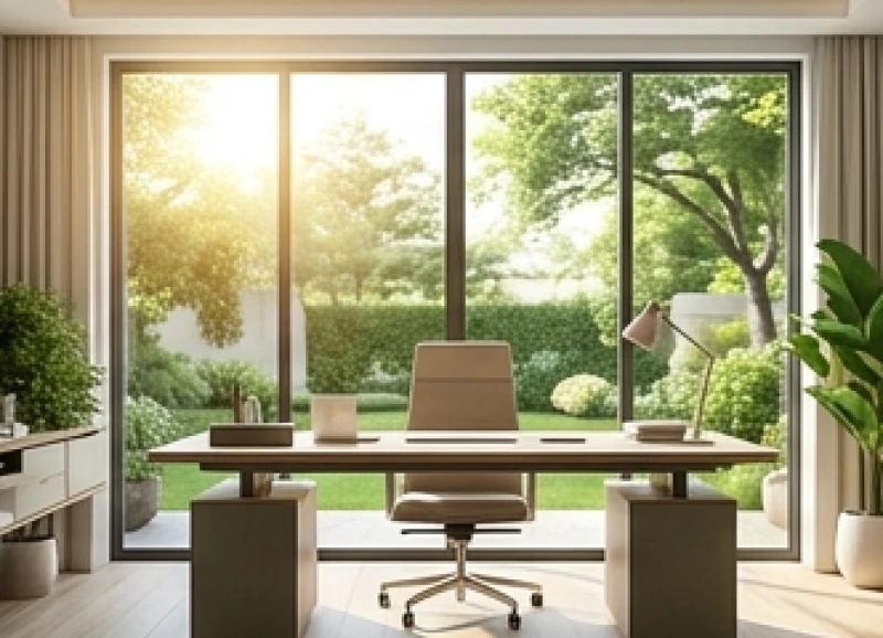 Bàn làm việc sắp xếp gọn gàng nhìn về hướng Tây Bắc nhằm đón nhận luồng sinh khí cát tường