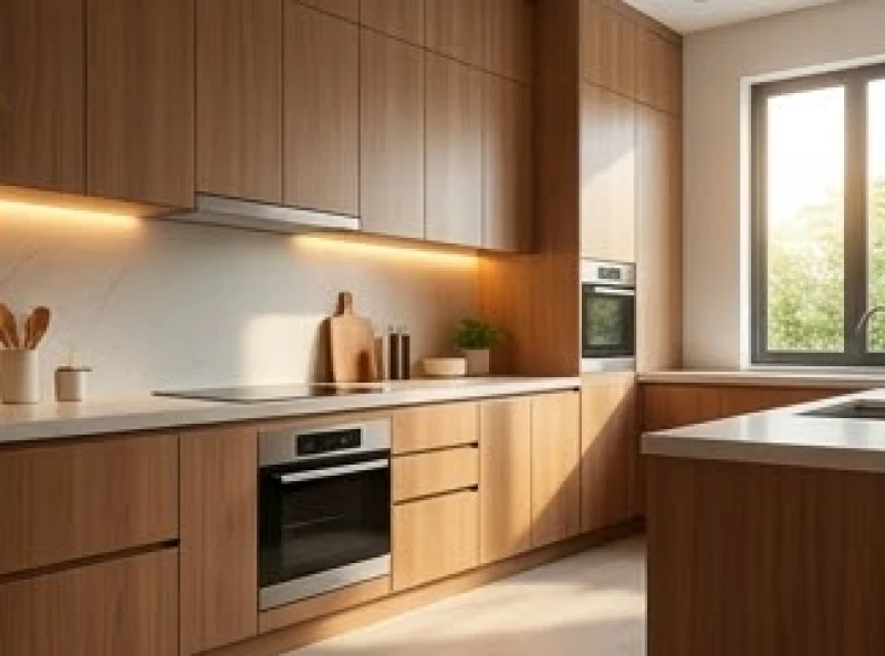Không gian bếp hiện đại có hướng xoay mặt bếp tương sinh với cung mệnh của người phụ nữ