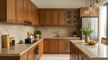 Không gian bếp hiện đại được thiết kế theo hướng bếp hợp tuổi Dần giúp thu hút tài lộc