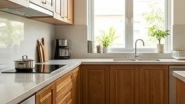 Không gian nhà bếp hiện đại chuẩn phong thủy với hướng bếp hợp tuổi ngọ thu hút tài lộc