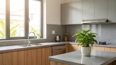 Không gian nhà bếp hiện đại chuẩn phong thủy với hướng bếp hợp tuổi sửu giúp gia chủ đón tài lộc
