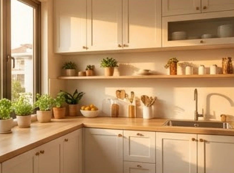 Hướng bếp hợp tuổi Dần: Bảng tra chi tiết Nam Nữ & cách hóa giải 5 Gian bếp tràn ngập ánh sáng rực rỡ với những chậu cây nhỏ xinh xắn trên kệ