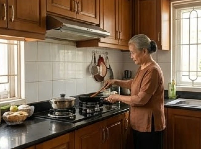 Bố trí không gian bếp với hướng nấu chuẩn phong thủy để lấn át sát khí từ cửa chính