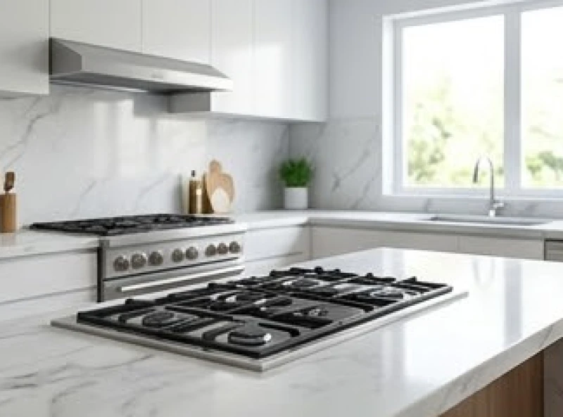 Khu vực bếp nấu hiện đại được thiết kế theo nguyên lý tọa hung hướng cát