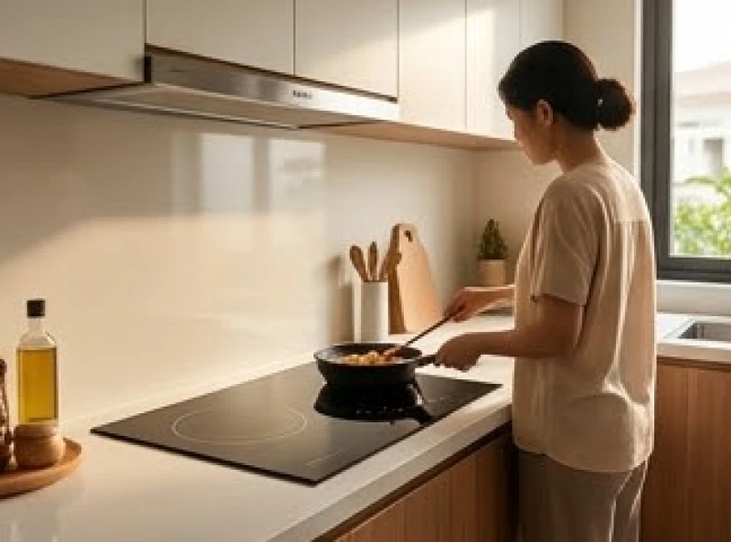 Canh Thân 1980 hợp hướng nào: Bảng tra Nam Nữ & Cách hóa giải 5 Bếp hiện đại được bố trí xoay lưng về hướng tốt lành để người đứng nấu đón cát khí