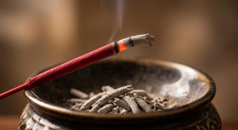 Văn khấn rằm tháng Giêng: Trình tự từng ban và quy tắc hóa vàng 12 Nén nhang trên ban thờ đã cháy tàn quá hai phần ba chiều dài báo hiệu thời điểm hạ lễ