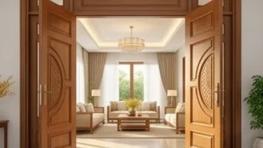 Ngôi nhà có hướng cửa chính hợp tuổi Mùi đón ánh sáng tự nhiên và vượng khí vào phòng khách sang trọng
