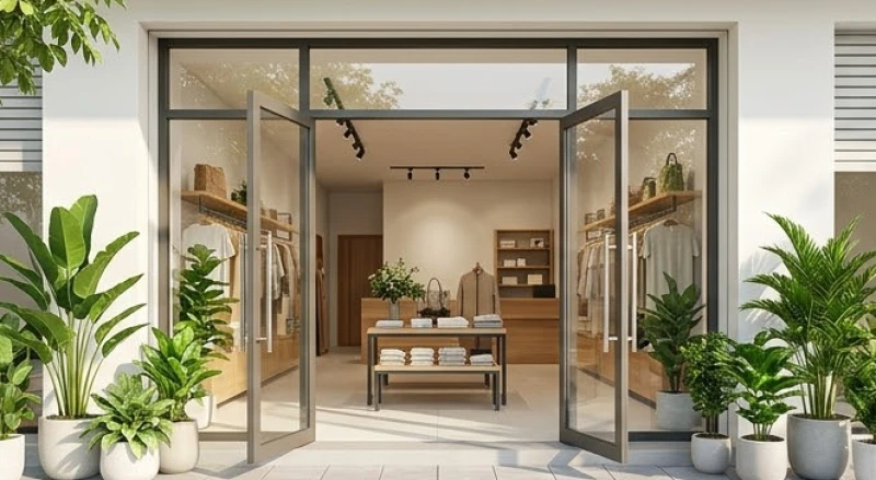 Mặt tiền cửa hàng kinh doanh khang trang nằm ở vị trí sinh khí đón tài lộc