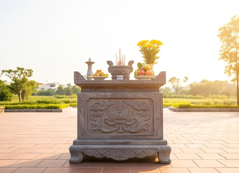 Cây hương ngoài trời được đặt ở vị trí quang đãng, không bị mái hiên hay cành cây che khuất
